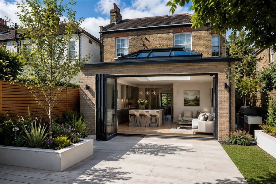 Single storey rear extension with skylights completed by Zonex Group